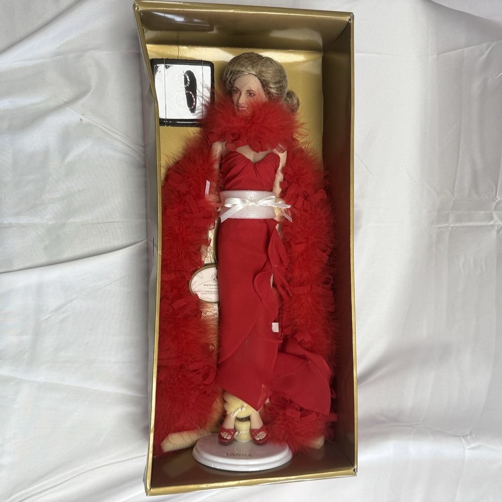 FRANKLIN MINT VANNA WHITE 16" DOLL New Autographed Signed Wheel Of Fortune ***